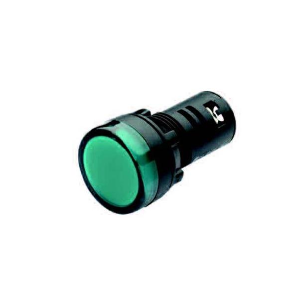 E2S22D230VG E2S  Pilot Light E2S22D 230vAC GREEN LED IP65 iØ22,5mm Panel Mount